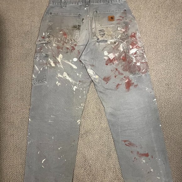 Vintage Paint Splatter Carhartt Double Knee Pants - Picture 2 of 4